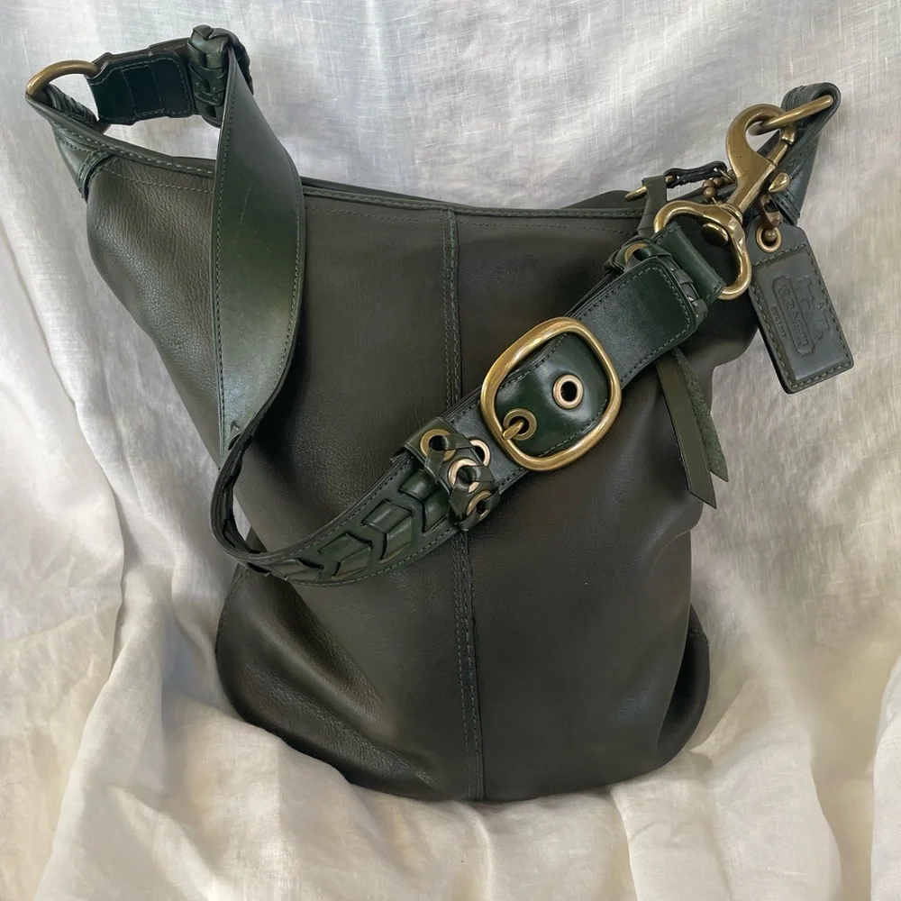 Coach XL 11423 Bleeker Tattersall Glass 💚 Green